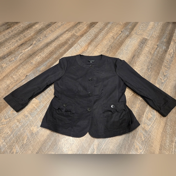 Talbot's Ruffle Pocket Blazer, Size 10 - Picture 4 of 8